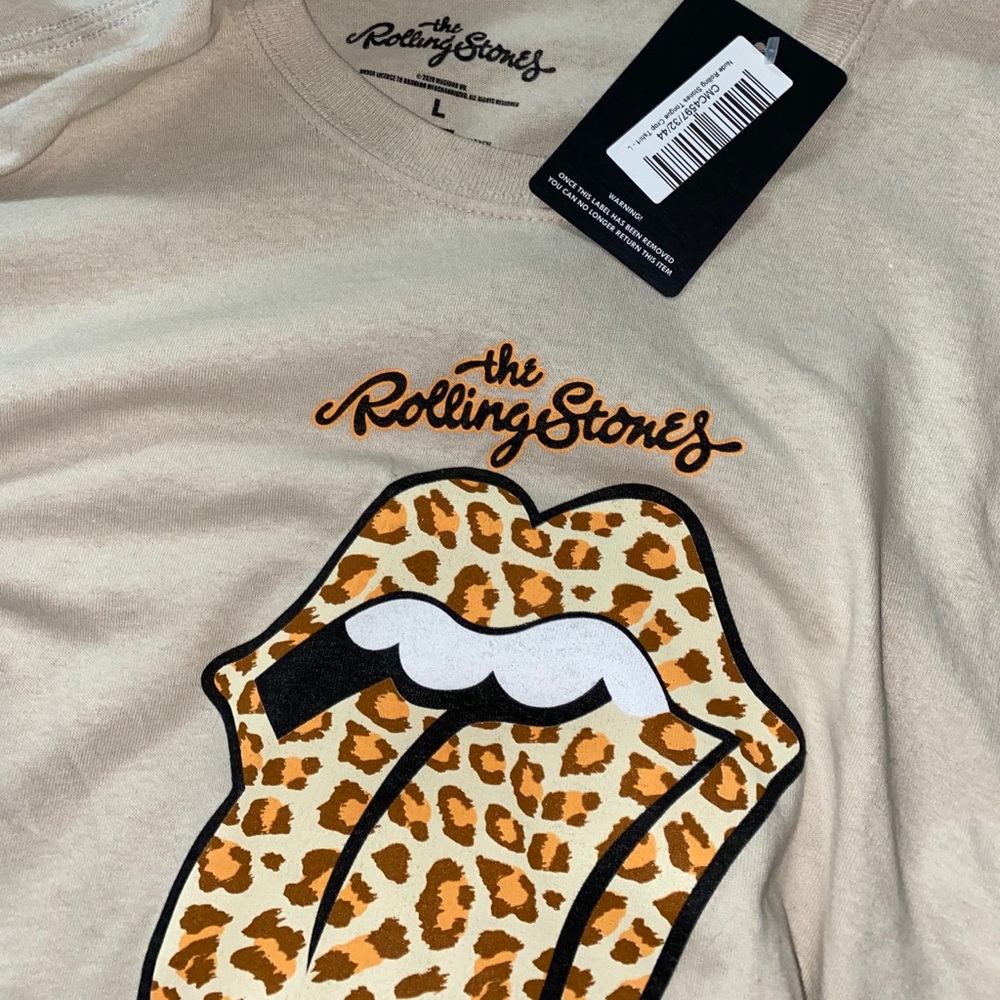 womens brand new cropped rolling stones shirt !